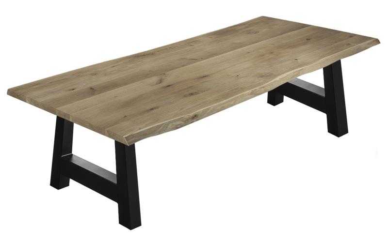 Eiken boomstamtafel op maat &ndash; zelf samenstellen